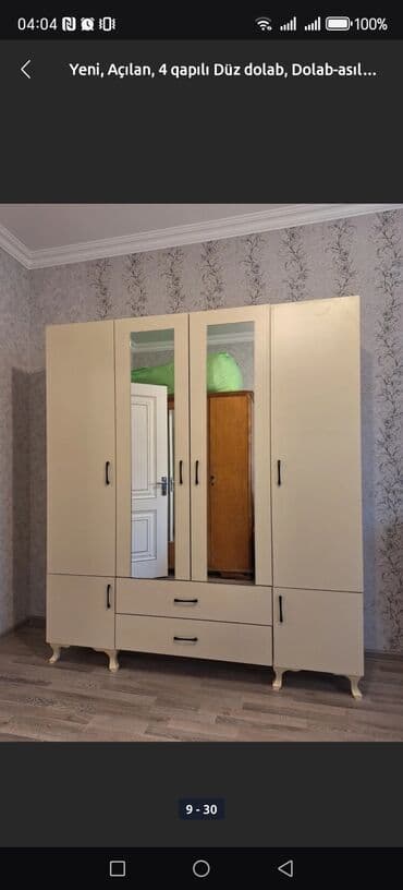 балконный шкаф: Yeni, Açılan, 4 qapılı Düz dolab, Dolab-asılqan, Azərbaycan — 9