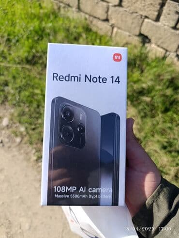Xiaomi Redmi Note 14, 256 GB, rəng - Göy, 
 Zəmanət, Sensor, Barmaq izi