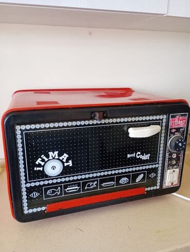 2ci əl qaz peçi: Духовка Itimat, Электрическая, цвет - Красный, Отдельностоящая, Б/у — 1