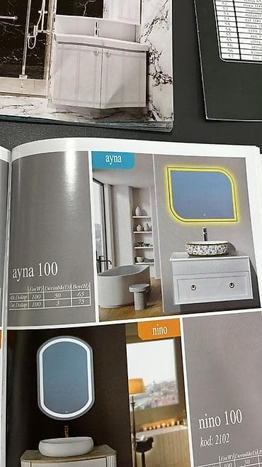 Dolablar: Banyo mebel dəstləri – 100 sm modellər 1) Apel 100 (kod: 3190) - Alt — 3