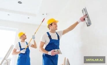 ev fasad uzlukleri: Salam Rengsaz iwleri fasad,pol,parket tavan qapi renglenmesi lak — 1