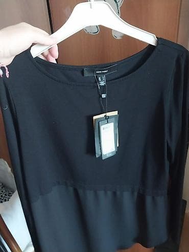 mini etekler: Vero Moda qadın köynəyi - Rəng: qara - Dizayn: dairəvi yaxa — 1