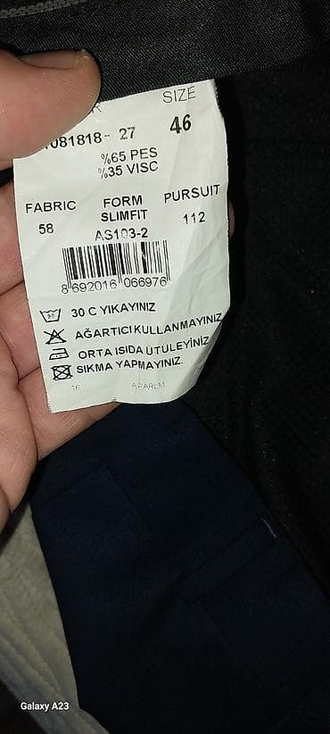 oglan milli geyim: Kişi klassik şalvarı - Rəng: tünd göy - Kəsim: Slim Fit (form) - — 2