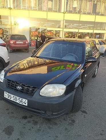 Hyundai Accent sedan təcili satilmalidi - Kuzov: sedan, qara rəng -