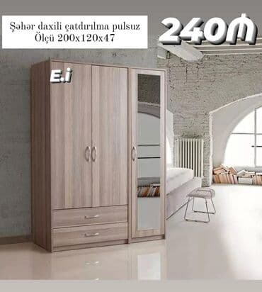 Dolablar: Açılan, 3 qapılı Düz dolab, Şifonyer — 1