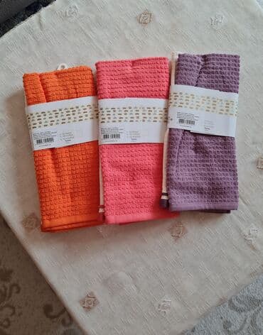 cay desmalı: Mətbəx üçün Yeni rəng - Ağ Pambıq Dəsmal, Ünvandan götürmə — 2