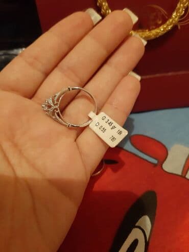 bmw 7 серия 730d at: Nişan, Üzük, Ağ qızıl, 750 Əyar, Brilyant, 0.51-1.00 Karat — 4