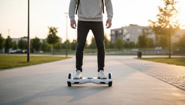 Giroskuterlər: DENVER özünütarazlayan skuter (hoverboard) - Rəng: ağ - adapter — 1