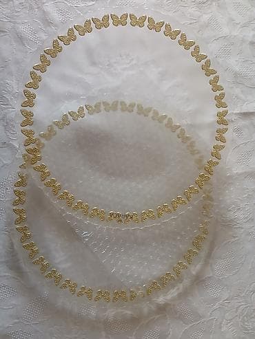 Boşqablar, rəng - Qızılı, Şüşə — 1