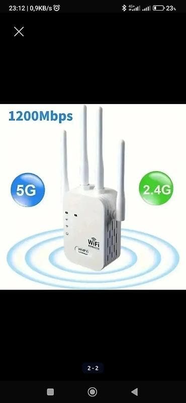 modemler: Wi‑Fi gücləndirici / mesafə artıran (EU plug) - 2.4 GHz və 5G — 2