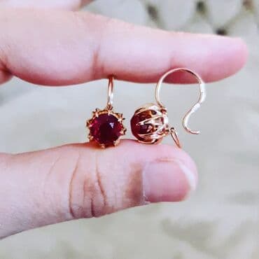 sirqalar qizil: Sırğa, Sarı qızıl, 583 Əyar, 462 g — 2