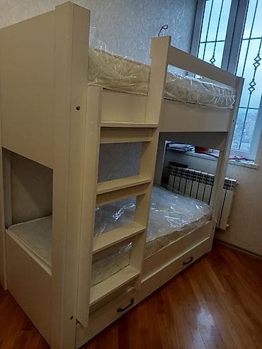 Oğlan və qız üçün, Yeni, Çarpayı, Matras ilə, Siyirməli, Laminat