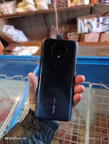 iphone ekran sekli: Tecno Spark, rəng - Qara, Barmaq izi — 4