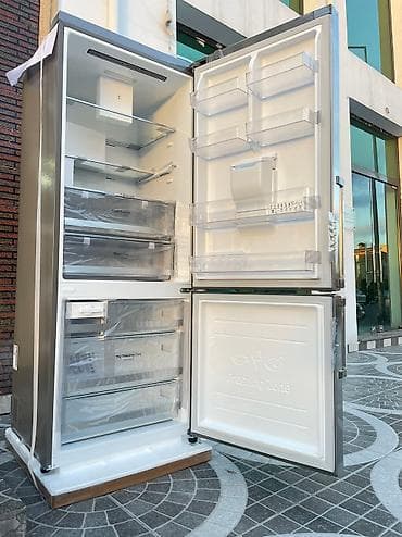 computer qiymetleri: Yeni 2 qapılı LG Soyuducu Satılır, rəng - Gümüşü, Dispenserli — 4