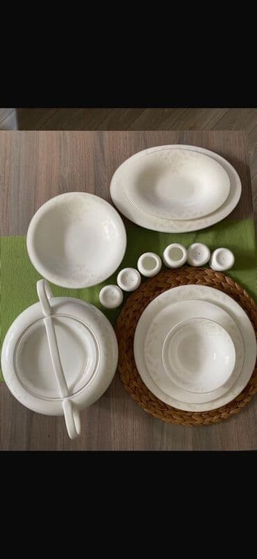 paltaryuyan servis: Nahar dəsti, rəng - Ağ, Farfor — 4