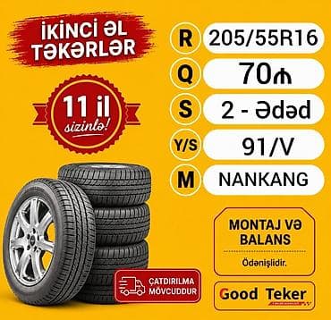 ✅ 205/55R16 Bir cüt yaxşı vəziyyətdə iki ədədin qiyməti 70Azn 📢
