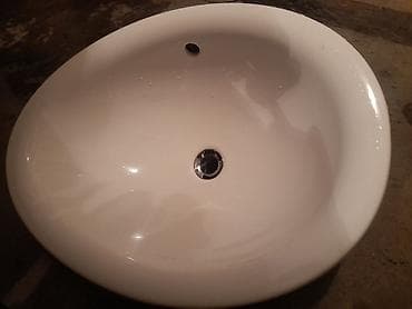 tula: • Oval formalı şaquli üstəqoyma (countertop) lavabo • Material: ağ — 4