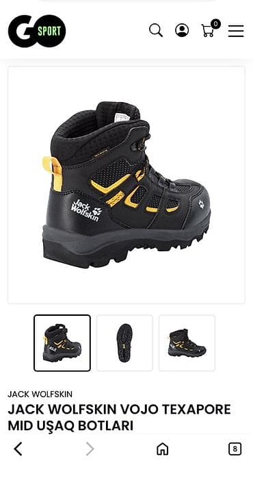 Botinkalar: JACK WOLFSKIN VOJO TEXAPORE MID uşaq botları 155 manata Gosport — 2