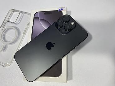 iphone 17 pro max dubay: IPhone 16 Pro Max, 256 GB, Black Titanium, Barmaq izi, Face ID — 1