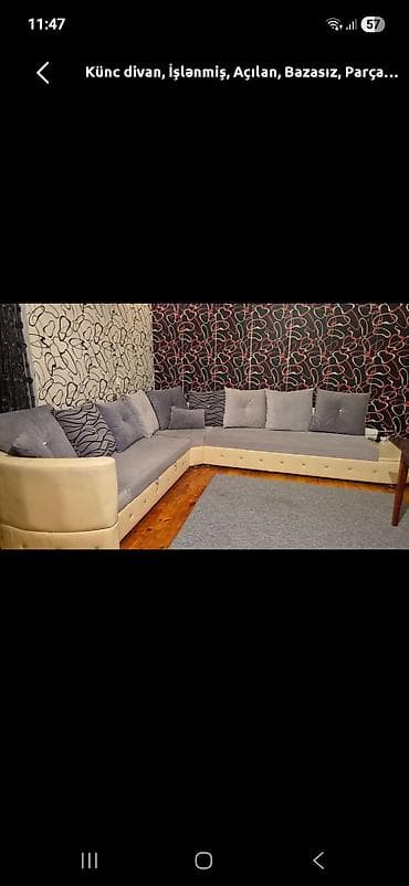 divan mebel: Künc divan, Çatdırılma yoxdur — 1