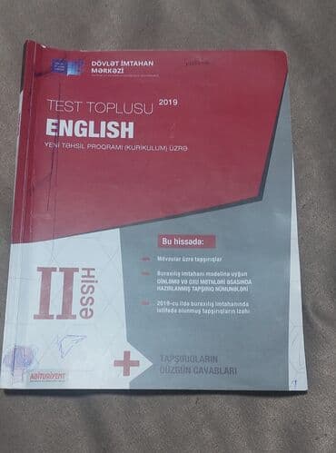 pdf test toplusu: İngilis dili Testlər 11-ci sinif, DİM, 2-ci hissə, 2019 il — 2
