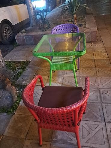 балконная мебель: Балконный стол, Нераскладной, Стекло, Квадратный стол — 5