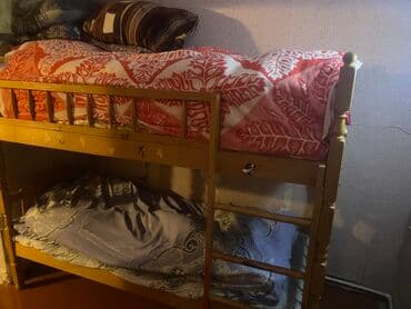 stollu ikimərtəbəli carpayı: Oğlan və qız üçün, Çarpayı, Matras ilə, Siyirməsiz, Taxta — 4