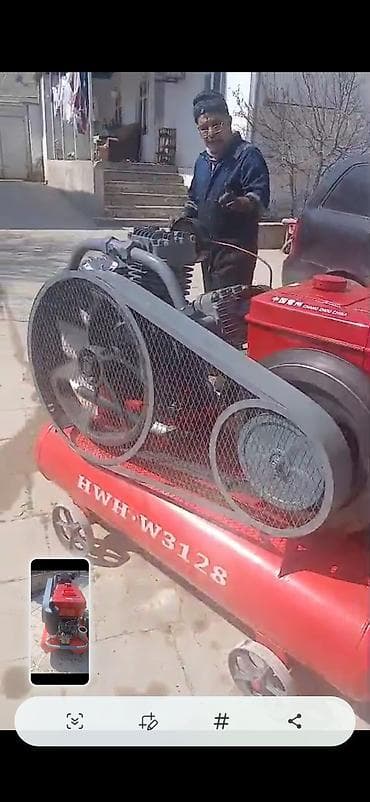 Kompressorlar: Dizel mühərrikli mobil hava kompressoru – HWH W3128 - Güclü dizel — 3
