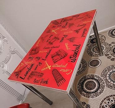 mətbəxt: Mətbəx üçün, Açılan, Dördbucaq masa, 4 stul — 1