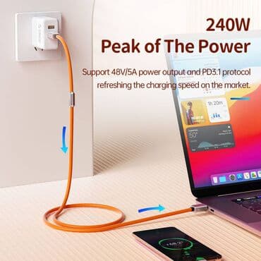 kompüterlər qiyməti: ⚡ORICO USB-C PD 240W Kabel – 1 metr güc və elastiklik bir arada! — 2