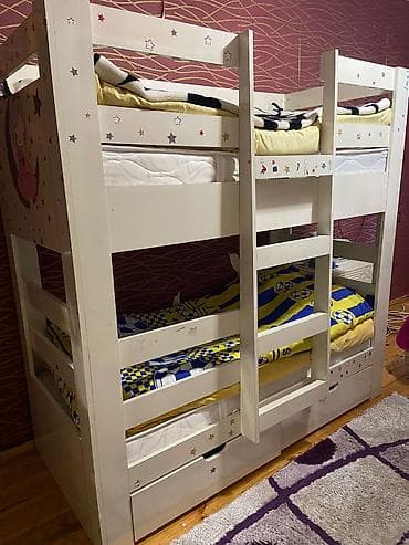 Oğlan və qız üçün, Çarpayı, Matras ilə, Siyirməli