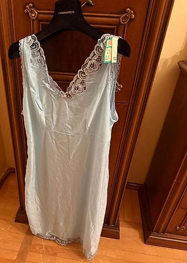 Aksesuarlar: Qadın gecə kombinezonları – krujeva detallı - Model: Dizə qədər — 9