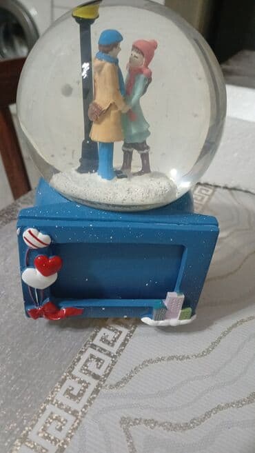 qar kürəsi: Fiqur, Şüşə, rəng - Mavi — 1