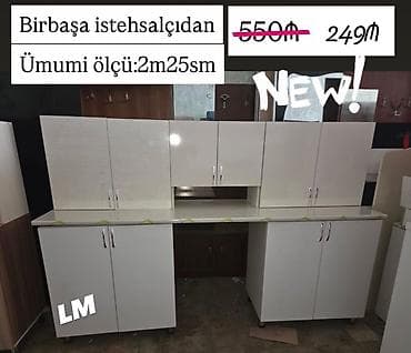 kamputer masa ustu: Mətbəx mebellərinin sifarişlə hazırlanması Ümumi ölçü: 2 m 25 sm - — 1