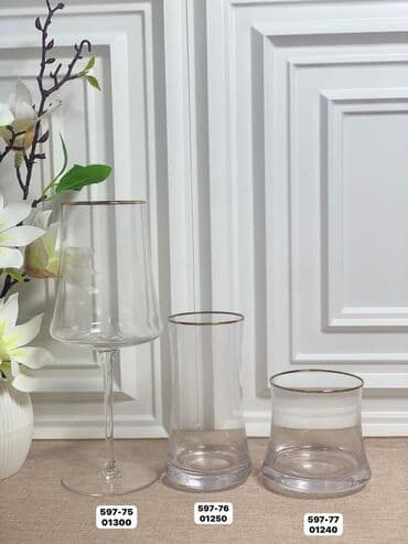 Termoqablar: Qədəhlər, Şüşə, 6 ədədli dəst — 4