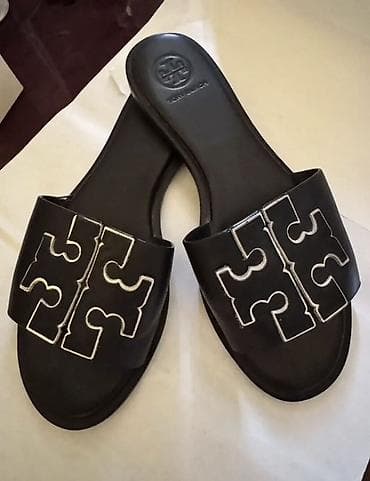 Летние кожаные тапки Tory Burch! 36 размер-23 см 100% оригинал !!! — 1