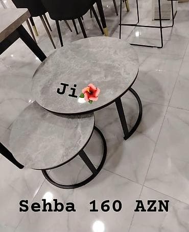 Jurnal masası, Yeni, Açılmayan, Mərmər, Yumru masa