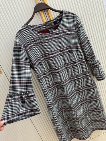 Qadın paltarı – ADL markası. klassik xallı/çəkməli (plaid) naxış -