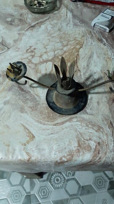 бронзовые подсвечники антиквариат: Metal divar şamdanı - Material: Tökmə metal (dəmir/mişar). - Dizayn — 1