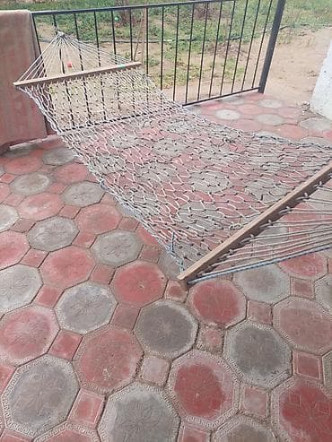 Bağ yelləncəyi/hamak - Material: qalın, davamlı kəndirdən hörülmüş