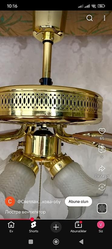 İşıqlandırma: Çılçıraq, 4 lampa, Metal — 3