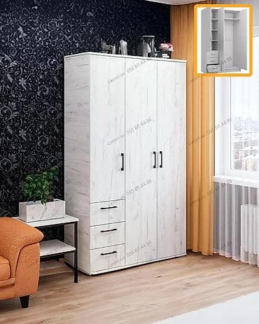 3 Qapılı Dolab Geyimlərinizi nizamlı saxlamaq üçün geniş tutumlu və — 1