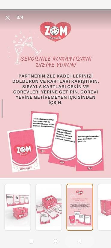 ZOM Romantik – cütlüklər üçün içki kart oyunu Məhsul təsviri: - ZOM — 2