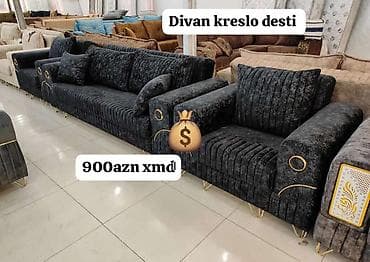kreslo ucuz: Yeni, Divan, 2 kreslo — 1