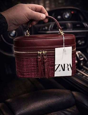 ZARA qadın əl çantası – kompakt, sərt formalı “vanity” model — 2