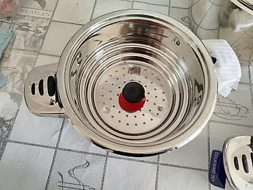 tava dəsti: Qazan, rəng - Gümüşü, Paslanmayan polad, Almaniya — 3