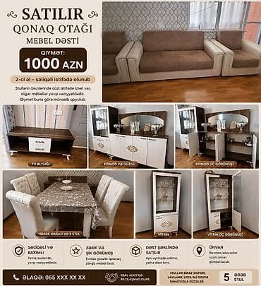 Qonaq otağı mebel dəsti Məzmun: - Divan + 1 kreslo (krem rəngli süni lalafo.az -da Qonaq otağı mebel dəsti Məzmun: - Divan + 1 kreslo (krem rəngli süni