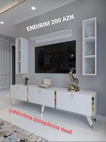 Yeni, Düz TV altlığı, Polkasız, Laminat, Azərbaycan