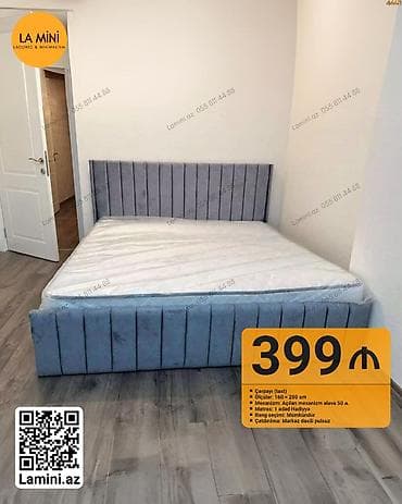 taxt doseyi: İkinəfərlik çarpayı, Bazalı, Matras ilə, Siyirməsiz — 1