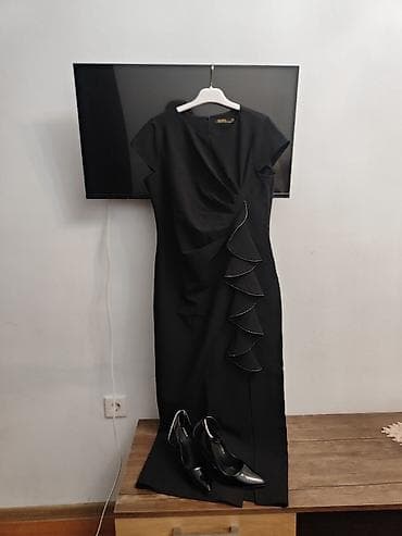 hamam xalat: Qara ziyafət donu + laklı qara ayaqqabı dəsti - Rəng: qara - Don — 2